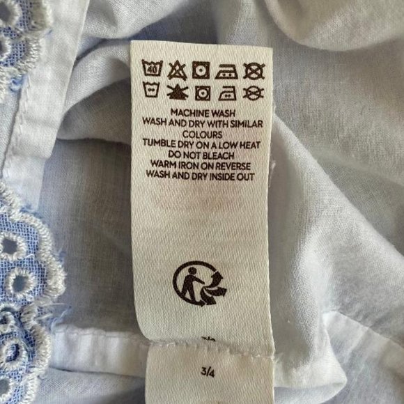 Mini Boden Girl's Fun Layered Chambray/Broderie Romper - Picture 7 of 8